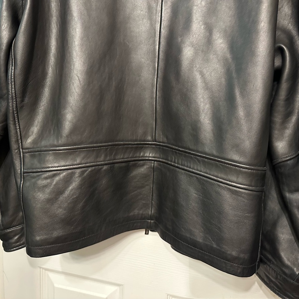 Wilson Leather L Pelle Studio Black Buttery Soft Leather Jacket Quilted Lining - Picture 9 of 9
